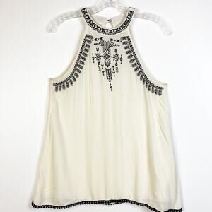 CLOVER + SCOUT WHITE AZTEC SLEEVELESS TOP SIZE M